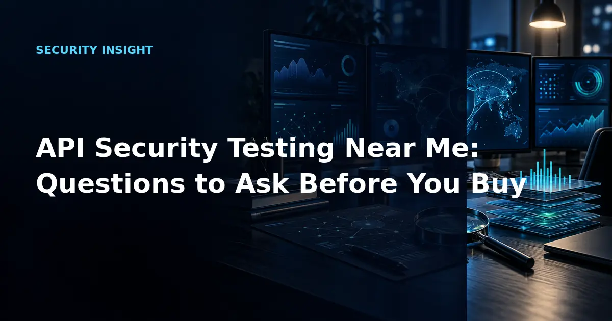 API Security Testing Near Me: Questions to Ask Before You Buy