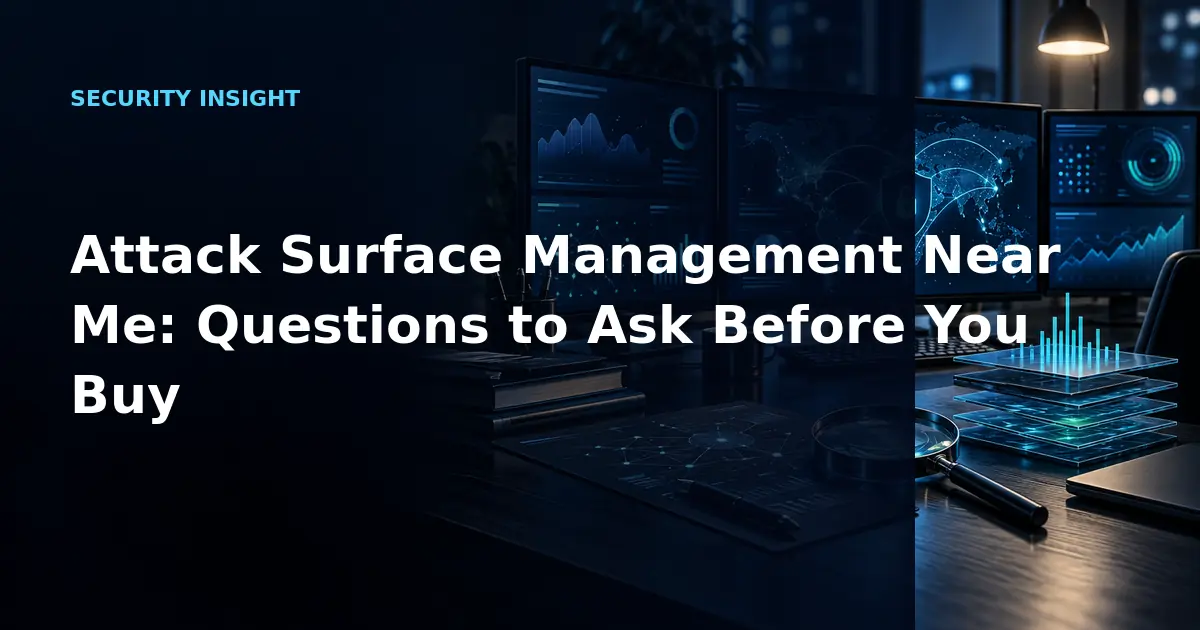 Attack Surface Management Near Me: Questions to Ask Before You Buy