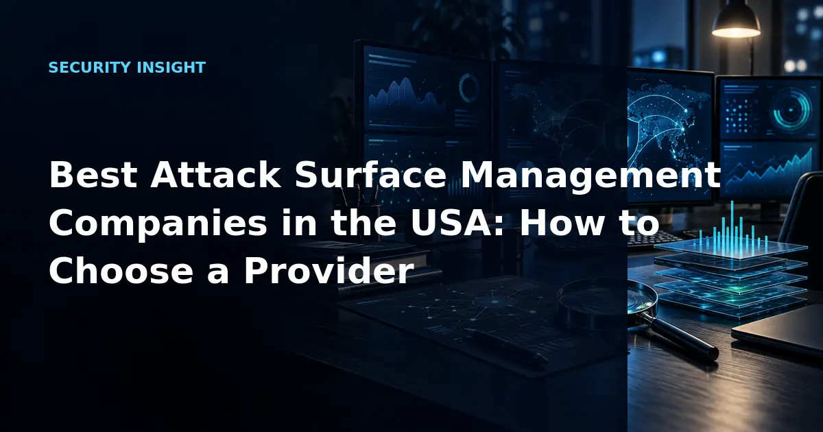 Best Attack Surface Management Companies in the USA: How to Choose a Provider