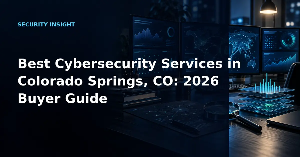 Best Cybersecurity Services in Colorado Springs, CO: 2026 Buyer Guide