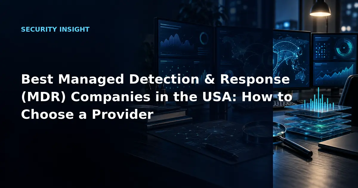 Best Managed Detection & Response (MDR) Companies in the USA: How to Choose a
Provider