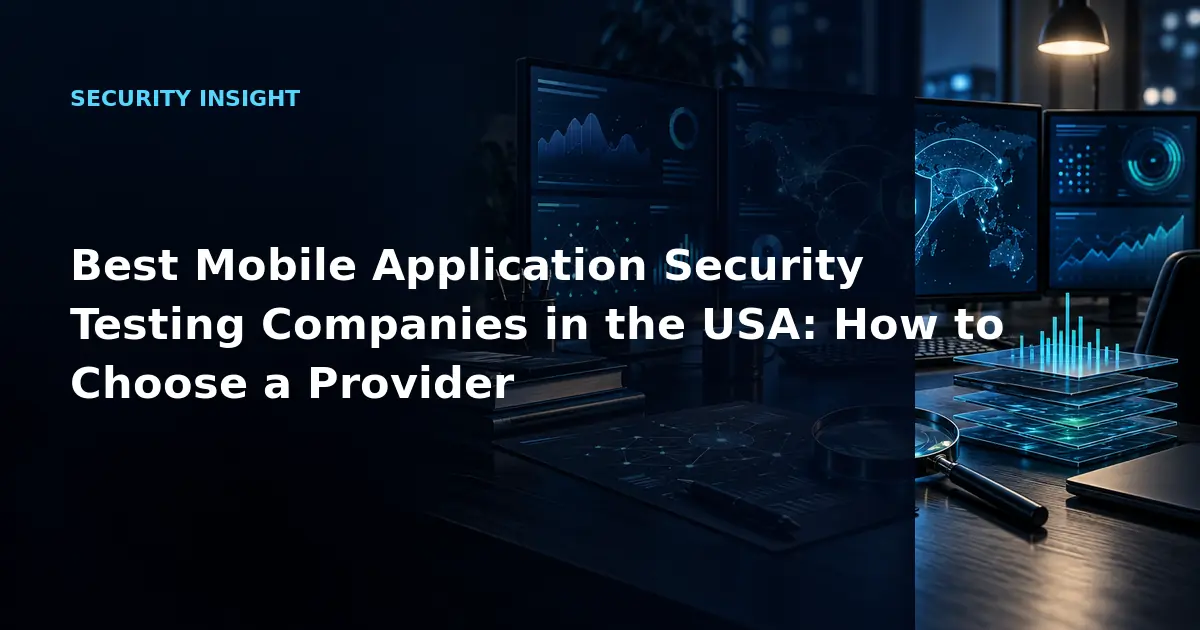 Best Mobile Application Security Testing Companies in the USA: How to Choose a Provider