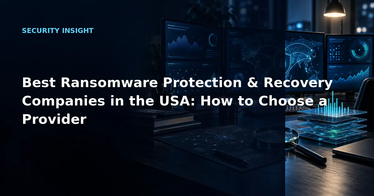 Best Ransomware Protection & Recovery Companies in the USA: How to Choose a Provider