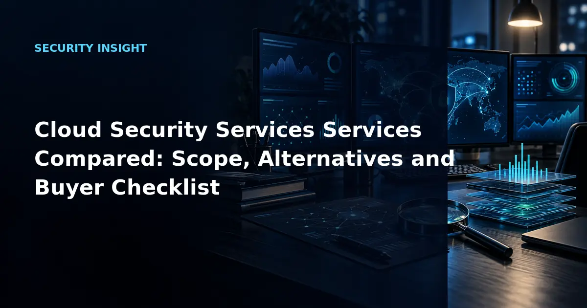 Cloud Security Services Services Compared: Scope, Alternatives and Buyer Checklist