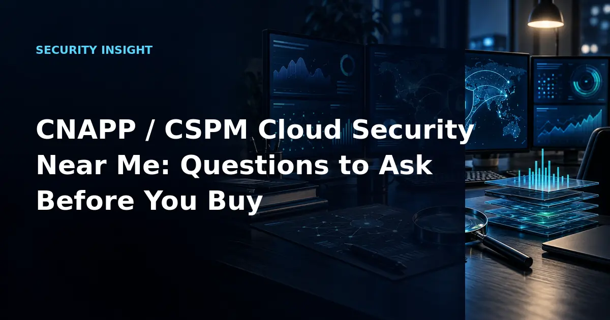 CNAPP / CSPM Cloud Security Near Me: Questions to Ask Before You Buy