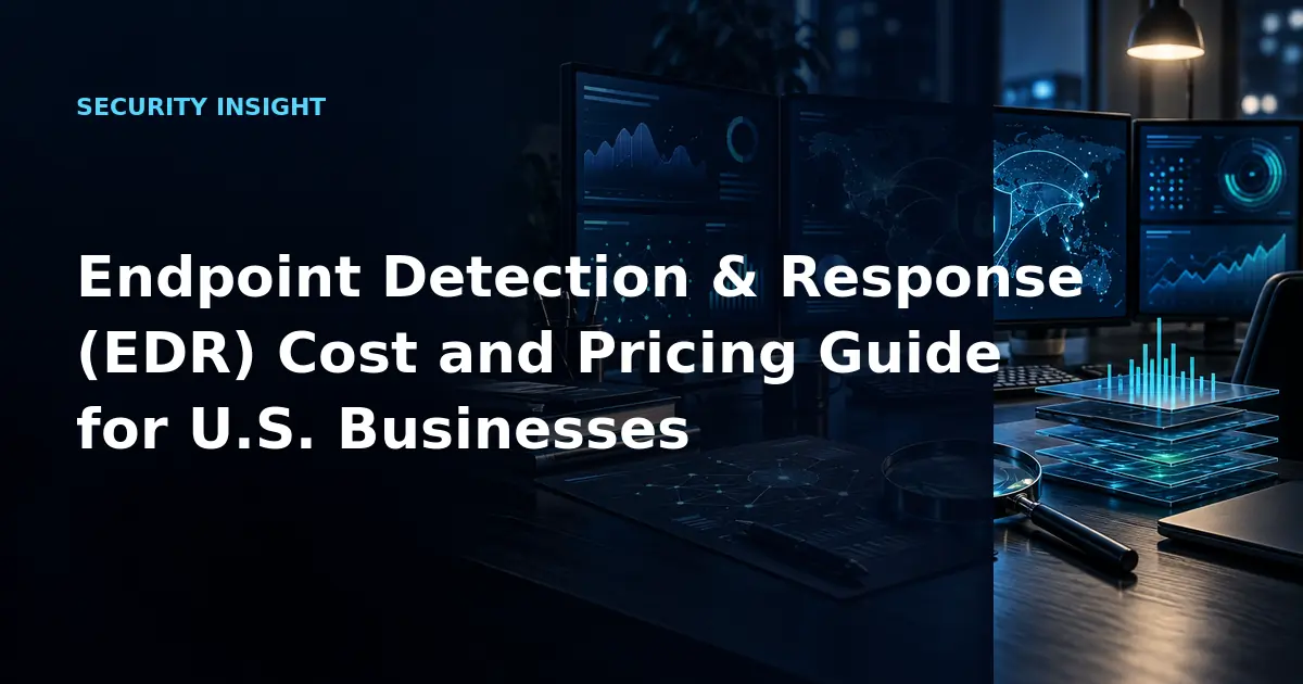 Endpoint Detection & Response (EDR) Cost and Pricing Guide for U.S. Businesses