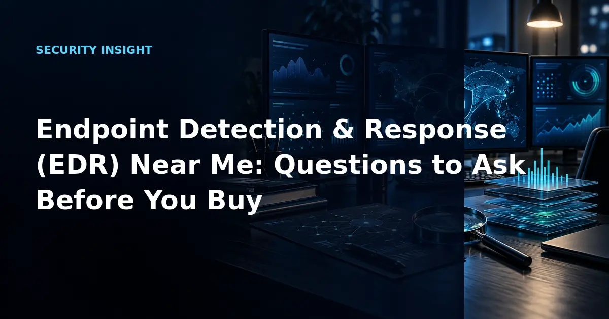 Endpoint Detection & Response (EDR) Near Me: Questions to Ask Before You Buy