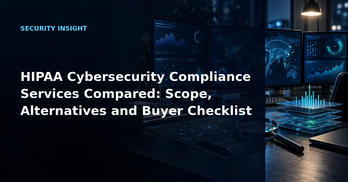 HIPAA Cybersecurity Compliance Services Compared: Scope, Alternatives and Buyer
Checklist