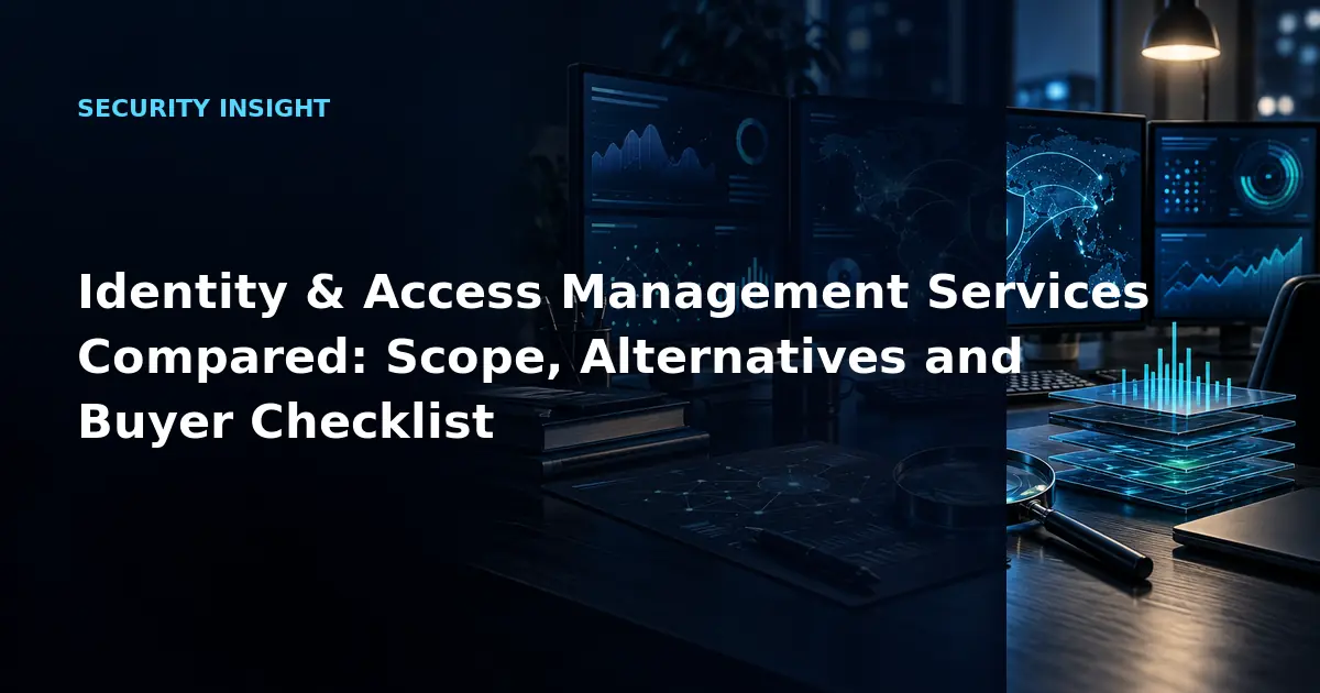 Identity & Access Management Services Compared: Scope, Alternatives and Buyer
Checklist