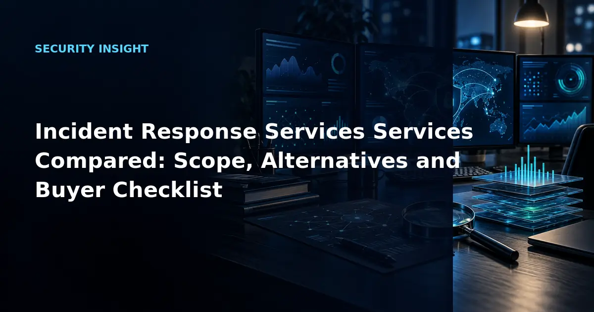 Incident Response Services Services Compared: Scope, Alternatives and Buyer Checklist