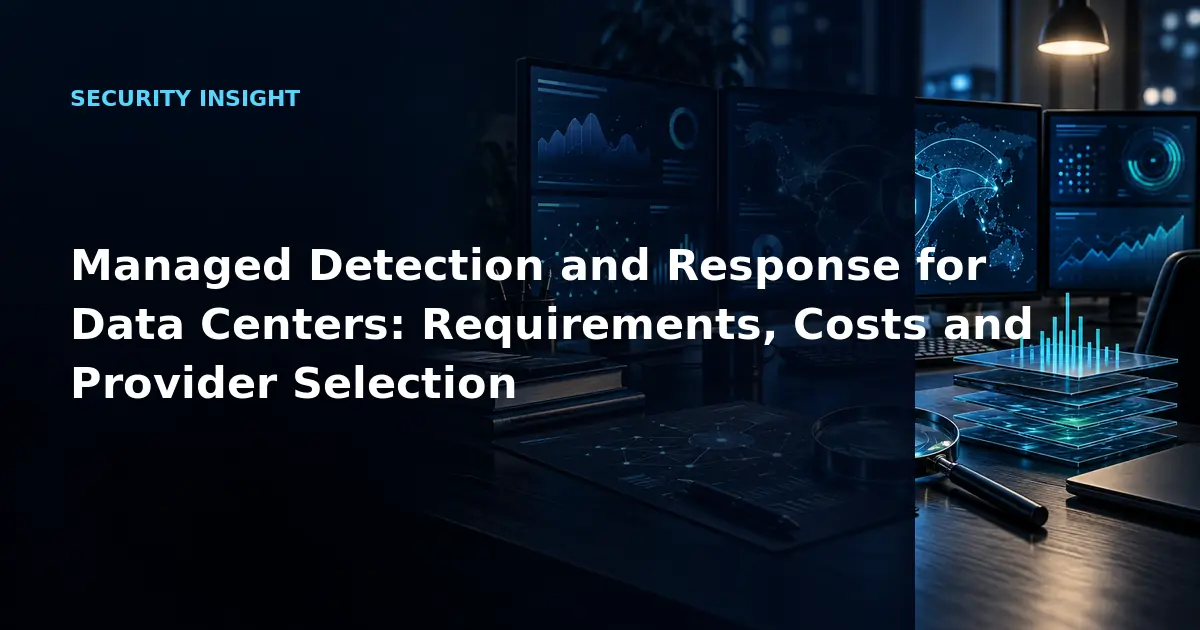 Managed Detection and Response for Data Centers: Requirements, Costs and Provider
Selection