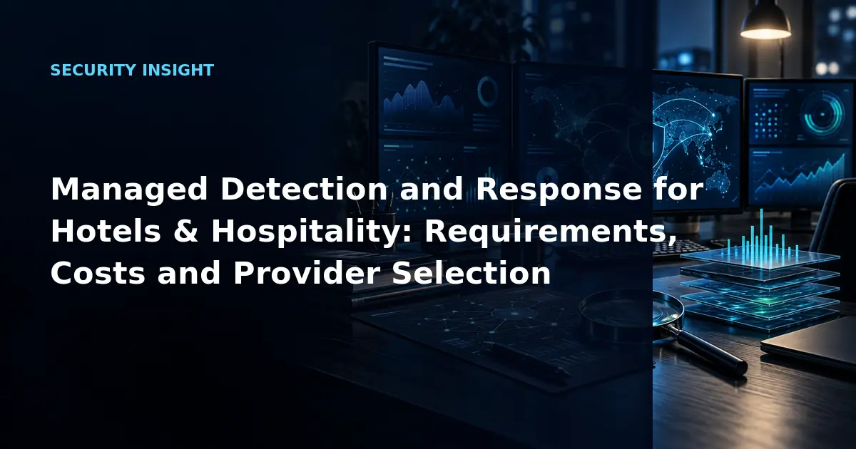 Managed Detection and Response for Hotels & Hospitality: Requirements, Costs and
Provider Selection