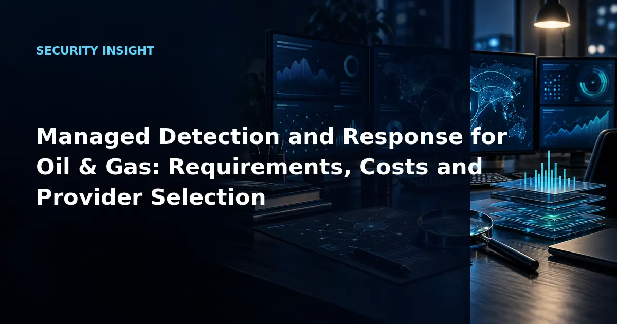 Managed Detection and Response for Oil & Gas: Requirements, Costs and Provider
Selection