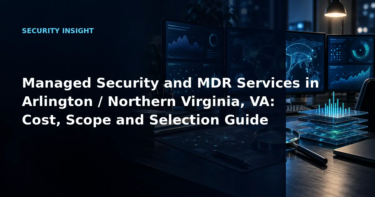 Managed Security and MDR Services in Arlington / Northern Virginia, VA: Cost, Scope and
Selection Guide