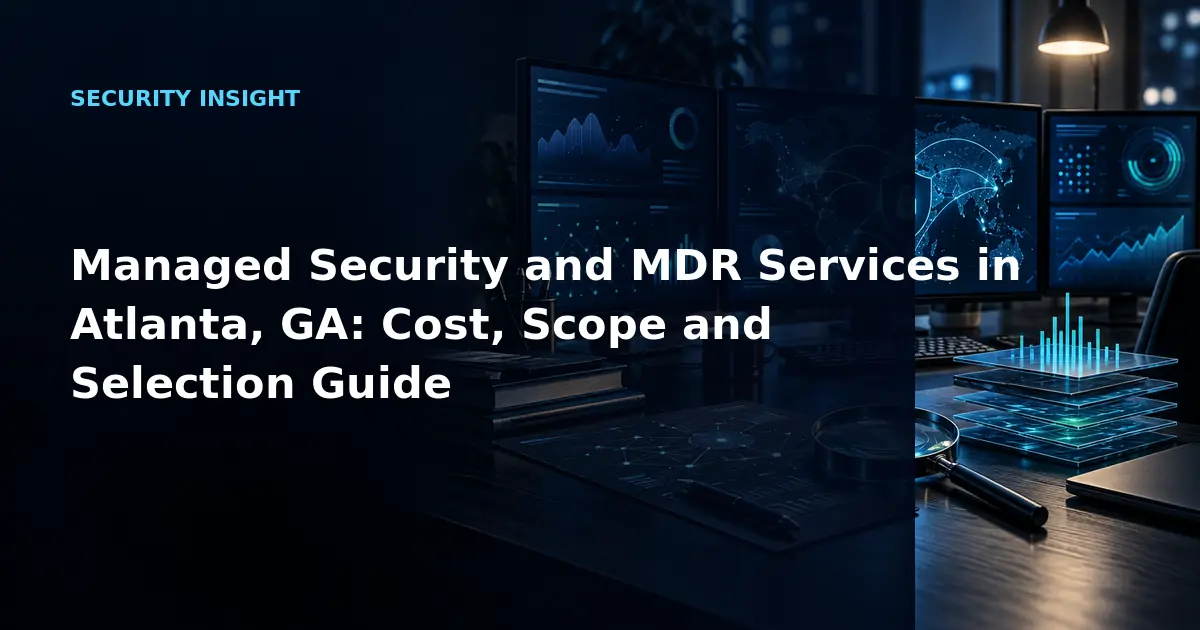 Managed Security and MDR Services in Atlanta, GA: Cost, Scope and Selection Guide