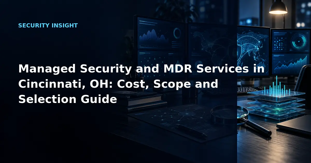 Managed Security and MDR Services in Cincinnati, OH: Cost, Scope and Selection Guide
