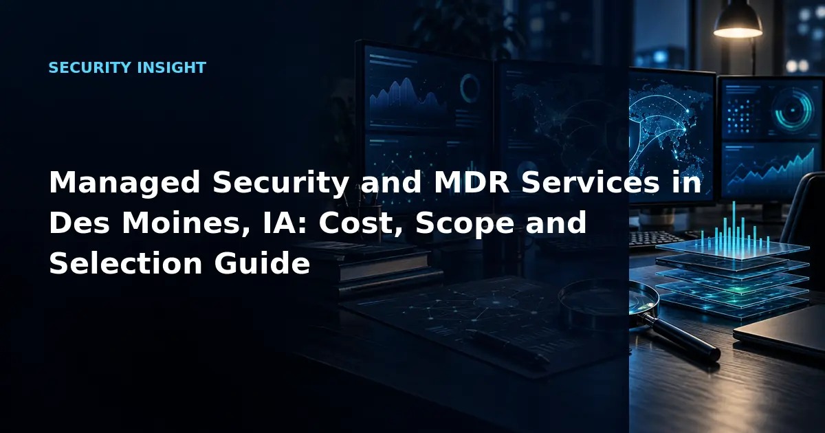 Managed Security and MDR Services in Des Moines, IA: Cost, Scope and Selection Guide