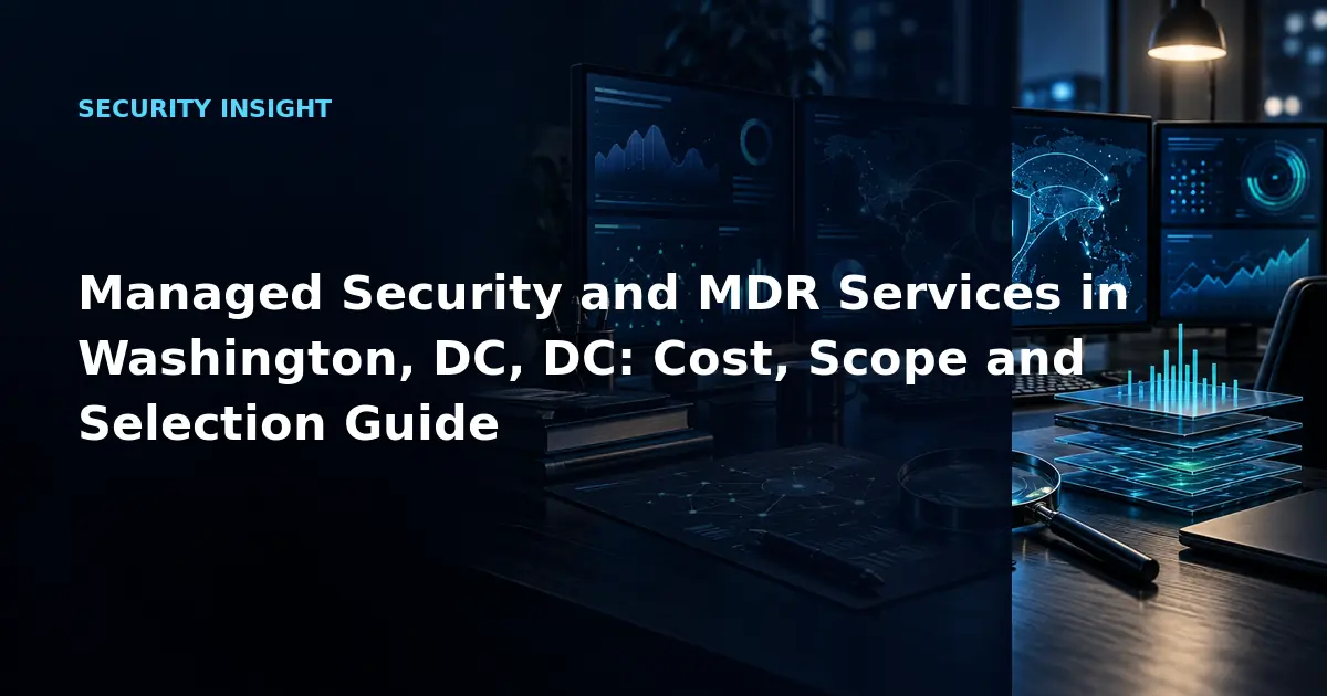Managed Security and MDR Services in Washington, DC, DC: Cost, Scope and Selection Guide