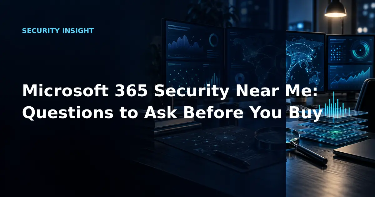 Microsoft 365 Security Near Me: Questions to Ask Before You Buy