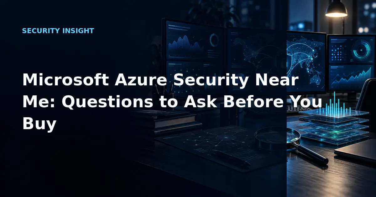 Microsoft Azure Security Near Me: Questions to Ask Before You Buy