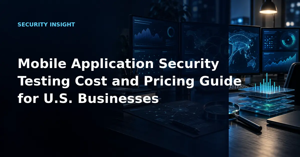 Mobile Application Security Testing Cost and Pricing Guide for U.S. Businesses