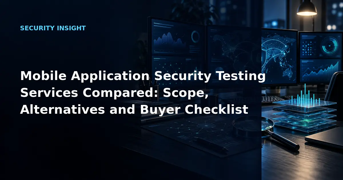 Mobile Application Security Testing Services Compared: Scope, Alternatives and Buyer
Checklist