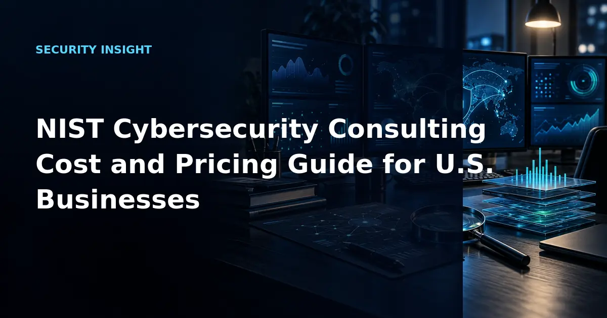NIST Cybersecurity Consulting Cost and Pricing Guide for U.S. Businesses