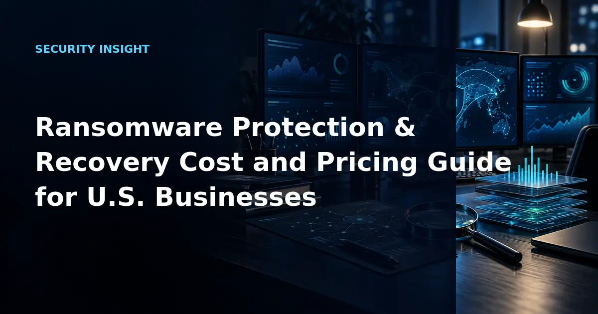 Ransomware Protection & Recovery Cost and Pricing Guide for U.S. Businesses