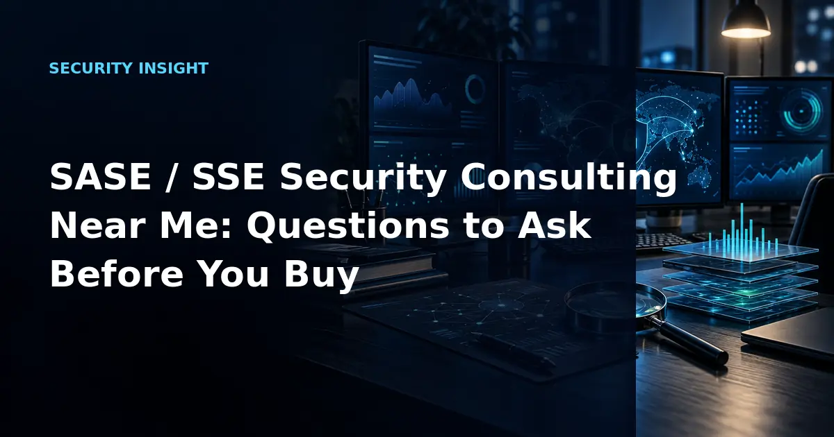 SASE / SSE Security Consulting Near Me: Questions to Ask Before You Buy