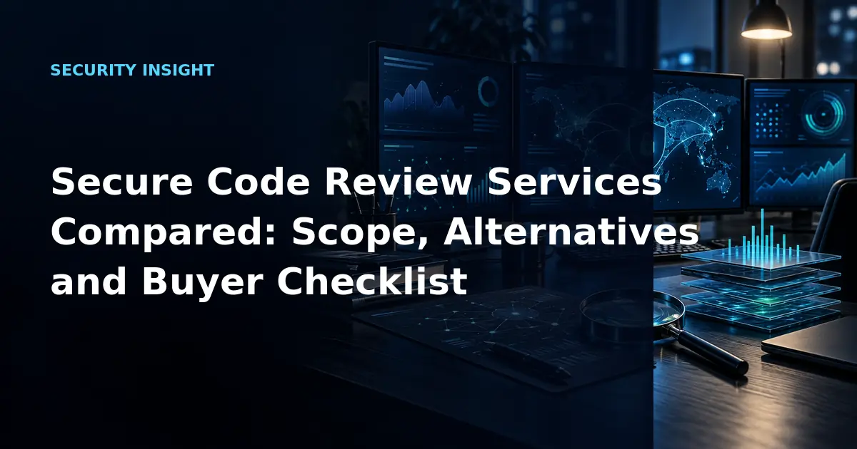 Secure Code Review Services Compared: Scope, Alternatives and Buyer Checklist