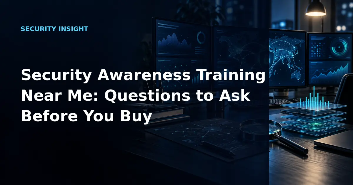 Security Awareness Training Near Me: Questions to Ask Before You Buy