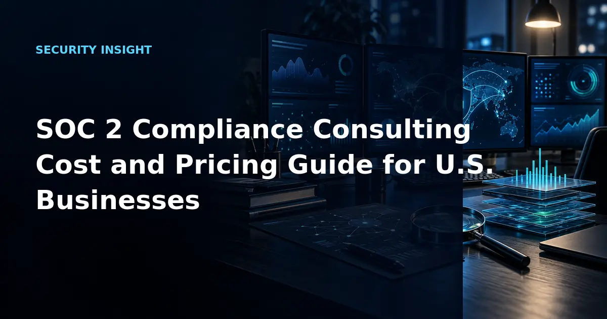 SOC 2 Compliance Consulting Cost and Pricing Guide for U.S. Businesses