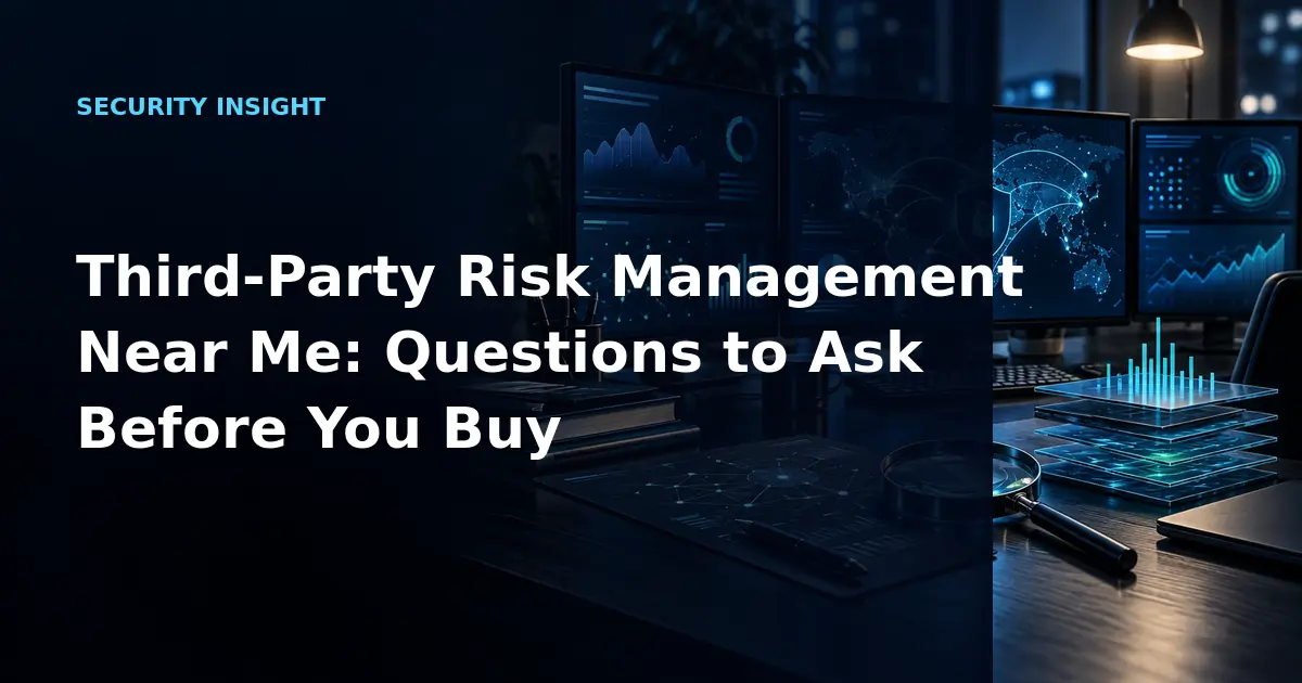 Third-Party Risk Management Near Me: Questions to Ask Before You Buy