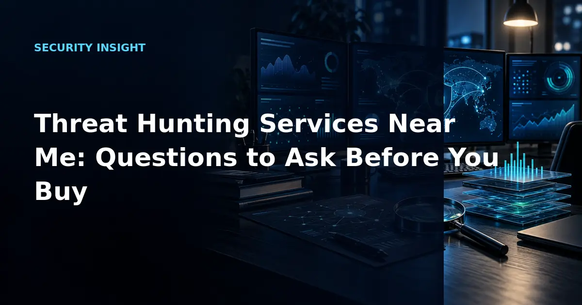 Threat Hunting Services Near Me: Questions to Ask Before You Buy