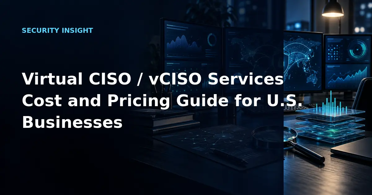 Virtual CISO / vCISO Services Cost and Pricing Guide for U.S. Businesses