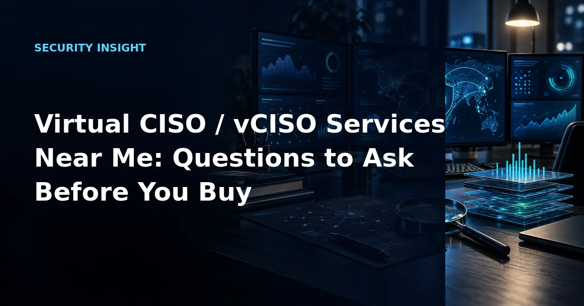 Virtual CISO / vCISO Services Near Me: Questions to Ask Before You Buy