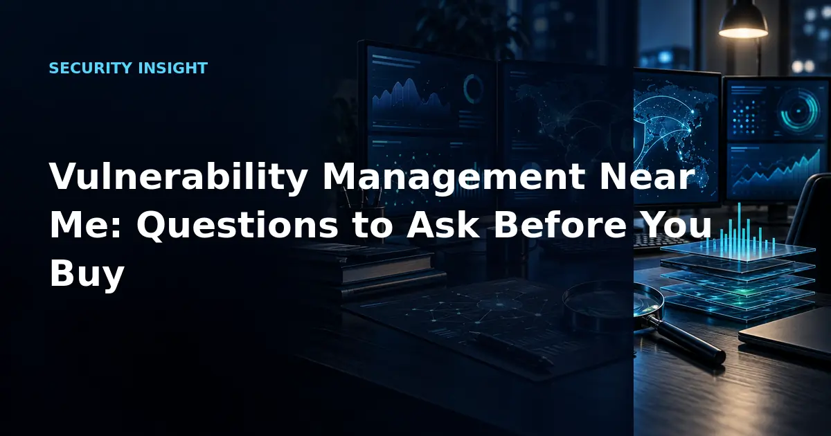 Vulnerability Management Near Me: Questions to Ask Before You Buy