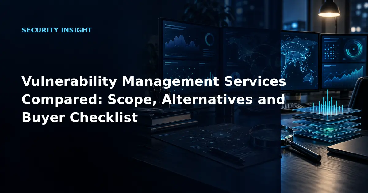 Vulnerability Management Services Compared: Scope, Alternatives and Buyer Checklist