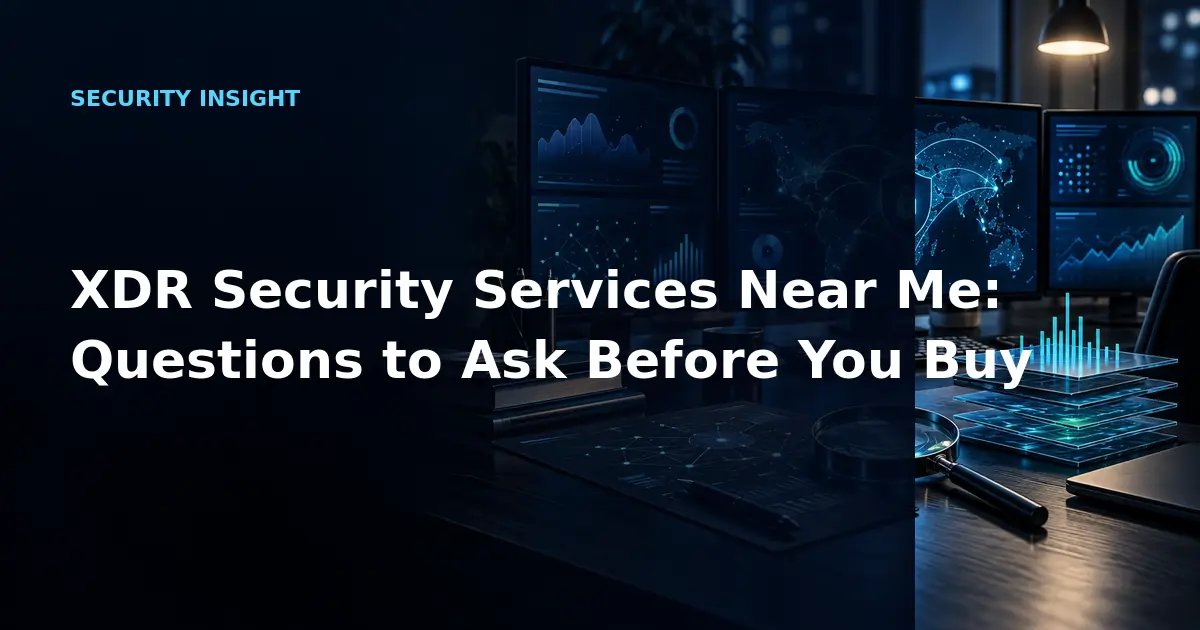 XDR Security Services Near Me: Questions to Ask Before You Buy