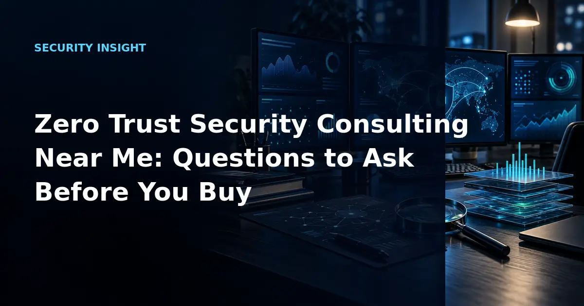 Zero Trust Security Consulting Near Me: Questions to Ask Before You Buy