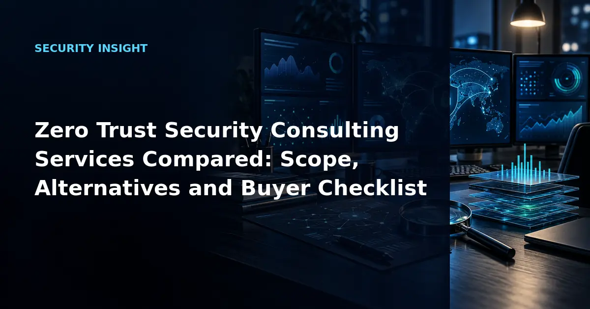 Zero Trust Security Consulting Services Compared: Scope, Alternatives and Buyer
Checklist